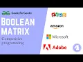 Tamil Boolean matrix Brute force to optimal GFG Leetcode competitive programming interview