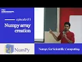 Numpy array creation Part 3 - Numpy for Scientific Computing Practical Machine Learning