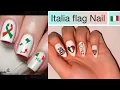 How to make fake nails Nail art tutorial Italian flag