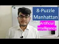8 Puzzle Problem using Manhattan Distance in Artificial Intelligence