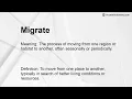 Migrate Meaning