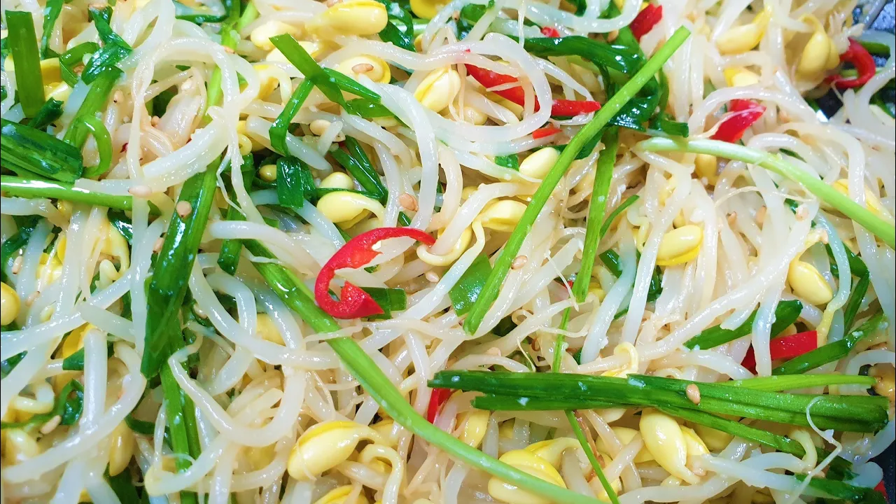 콩나물부추무침