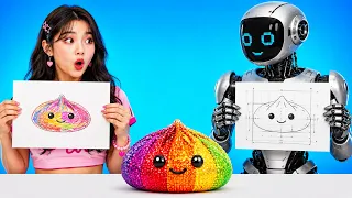 🎨🤖 ME VS ROBOT! Who Can Draw It Better? ✏️ Ultimate Drawing Challenge by 123 GO!
