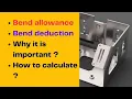 Understanding Bend Allowance and Bend Deduction why it is important and how to calculate it