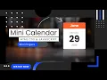 JavaScript design of Mini-Calendar html CSS JavaScript Live Calendar