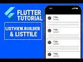 Flutter Tutorial 37 Listview builder and ListTile Widgets