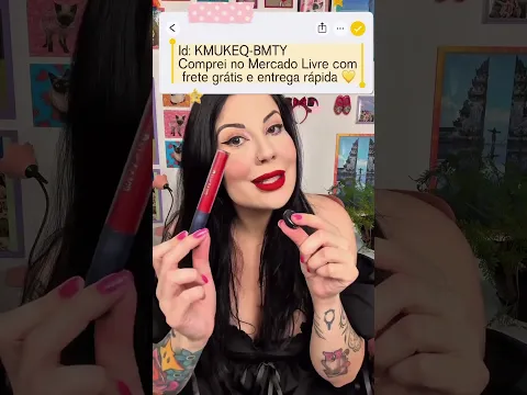 Batom vermelho Cor Bruna - Bruna tavares #maquiagem #make #batom #gloss #beleza