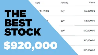 I Just Invested $160,000 In This Stock