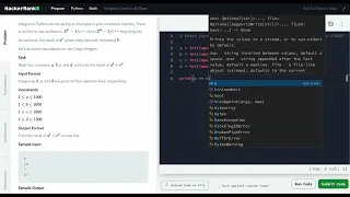Hackerrank Python Solution Math - Python Integers Come In All Sizes