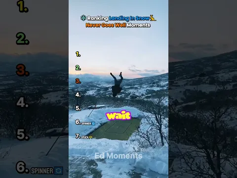 Landing in snow never goes well moments