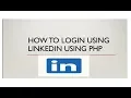 how to login using LinkedIn in php in hindi priyog educational linkedin api