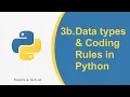 Python Day 3 1-Python All DataTypes and Rules to code in python