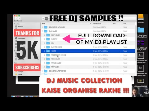 Download MP3 HOW TO ORGANISE DJ MUSIC COLLECTION / FREE DJ SAMPLES /DOWNLOAD LINK IN DESCRIPTION PART 1