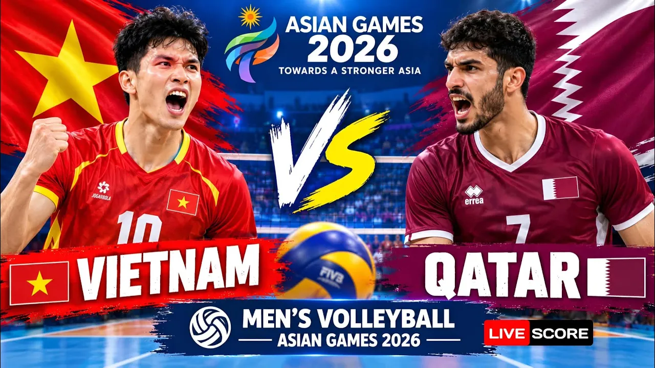 VIETNAM vs QATAR | Men's Volleyball | Asian Games 2026 LIVE Score Update