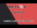Viewing Posts Meteor Tutorial Part 4 - 3
