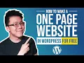How to Create A One Page Website in WordPress Easily No Page Builder