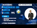 SPPU s FE - PPS Session 01 Programming and Problem Solving Course Introduction Python Prog
