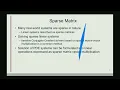 Lecture 19 Sparse Matrix I