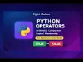 Python Operators Explained Arithmetic Comparison Logical Membership