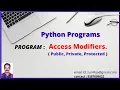 Access Modifiers Public Protected Private in Python