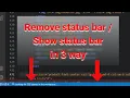 How To Hide or Show Status Bar in VS Code in 3 way Developer Hub