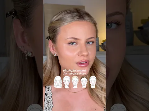 blush placement for your face shape 🩷 #makeup #blush