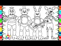 Five Nights at Freddy s New Coloring Pages How To Color All Main Characters from FNAF NCS Music