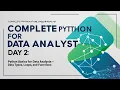 Day 2 Python Basics for Data Analysts - Data Types Lists Loops and Functions