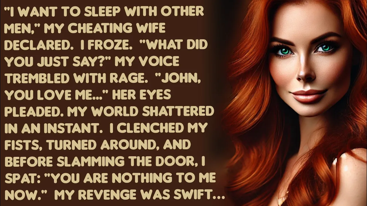 Outline Video "I want to sleep with other men," my cheating wife declared. I froze. "What did you just say?"