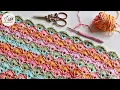 HOW TO CROCHET Shells Stitch Tutorial EASY Shells of One-Color straight Blanket