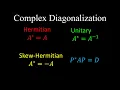 Hermitian and Unitary Matrices Complex Matrix Diagonalization - Linear Algebra