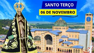 SANTO TERÇO DE APARECIDA DE HOJE - 06/11/2024 | MISTÉRIOS GLORIOSOS | QUARTA-FEIRA