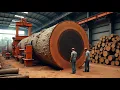 Explore Giant Woodworking Shop Transforming Centuries Old Tree Trunk Into Solid Wood Slab Tables