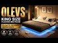 OLEVS King Size Floating Bed Frame Metal Platform Review