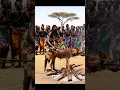 🔥 African Tribal Dance \u0026 Cooking | Wolf Feast with Traditional Music 🎶🌎| #shorts