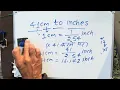 how to convert 41 centimeters to inches 41cm to inches Hindi English Hindi