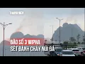Download Lagu Bão số 3 Wipha: Sét đánh cháy núi đá trên vịnh Hạ Long