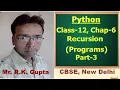 Python - Programs on Recursion