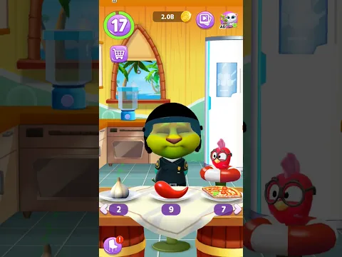 Talking tom eating chilies funny moments #talkingtom2