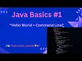 Java Programming Hello World Command-Line Input Beginner Friendly Java Beginner Series