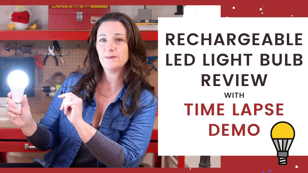 RECHARGEABLE LED Light Bulb -  Review with Time Lapse