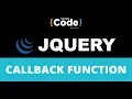 jQuery Callback Function Tutorial jQuery Basics jQuery Tutorial For Beginners SimpliCode