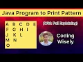 Java Program to Print triangle Pattern Part 8 Java coding Coding Wisely