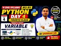 Python Programming Complete Course Day 4 Variables in Python O Level M3-R5 BCA MCA B Tech