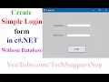 Create Simple Login Form in C NET without Database With Source Code
