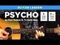 Psycho Post Malone guitar lesson w chords tabs capo no capo