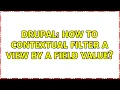 Drupal How to contextual filter a view by a field value