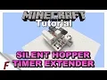 Minecraft Silent Adjustable Hopper Timer Extender Clock Tutorial How To
