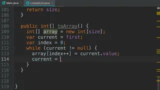 DSaA - Converting Linked Lists to Arrays By Mosh Hamedani
