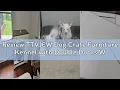 Review TTVIEW Dog Crate Furniture Kennel with Double Doors Wooden Pet House with 2 Drawers and Stora